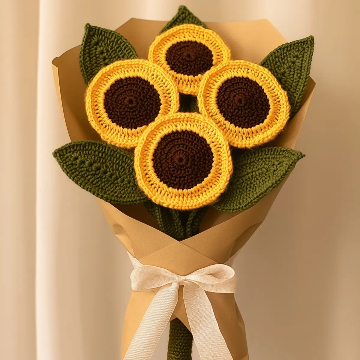sunflower crochet bouquet
