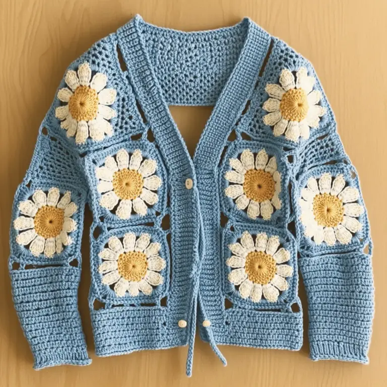 Charming Daisy Crochet Cardigan Pattern for Spring Fun