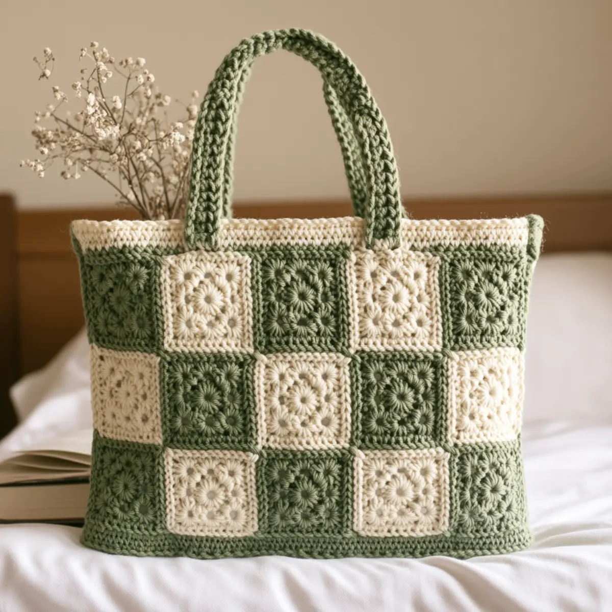 crochet tote bag