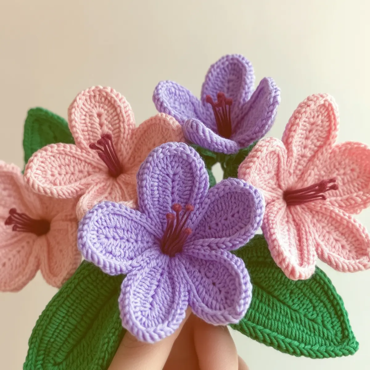 crochet azalea flower
