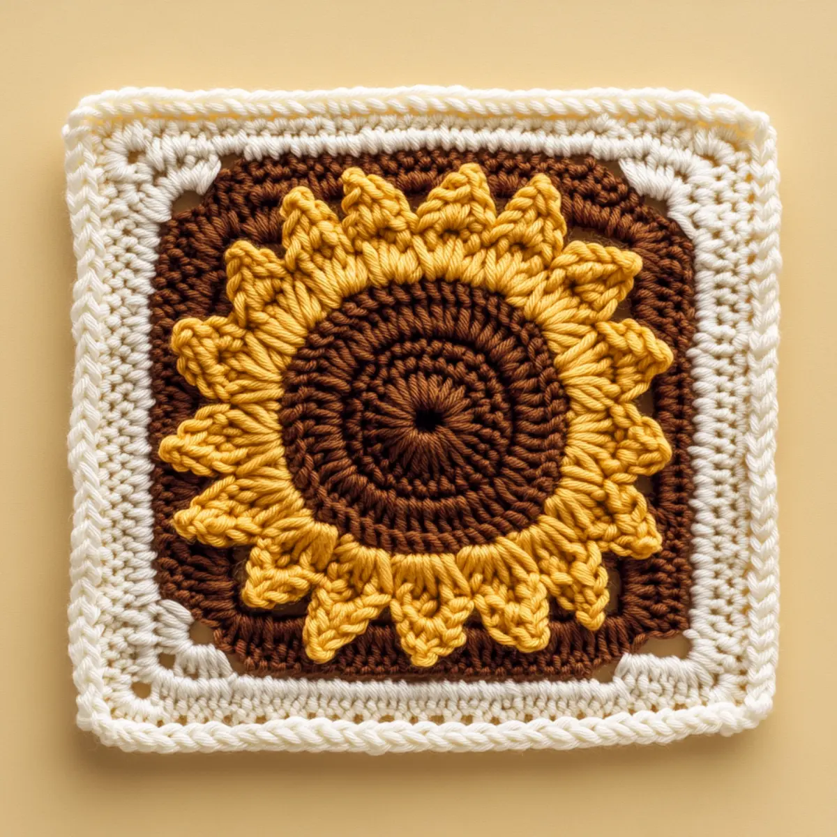 sunflower granny square