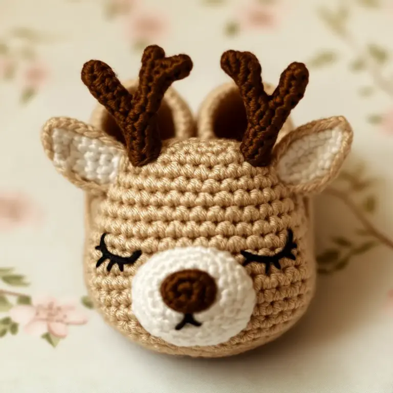 Cozy Crochet Deer Booties for Sweet Little Feet
