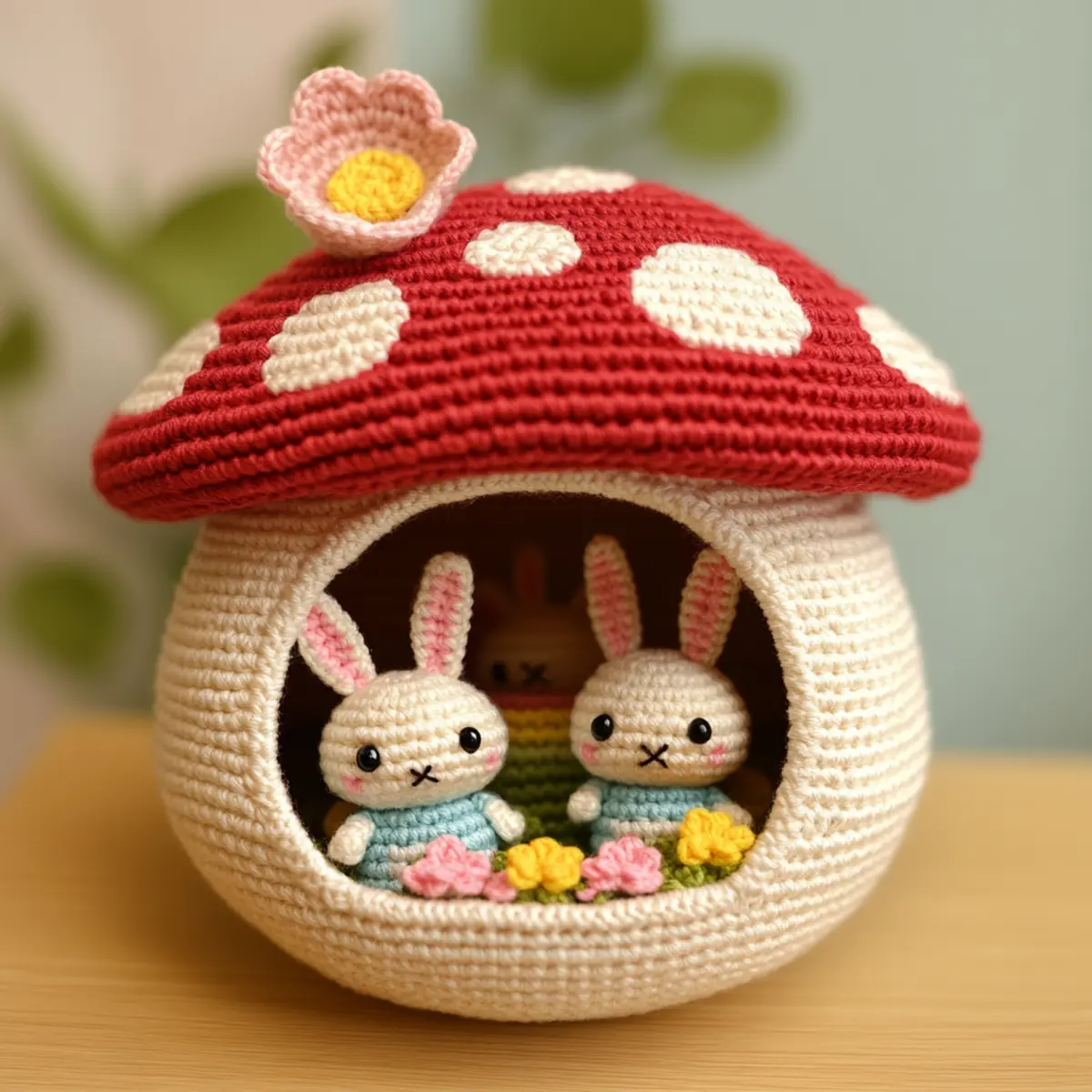 mushroom bunny house