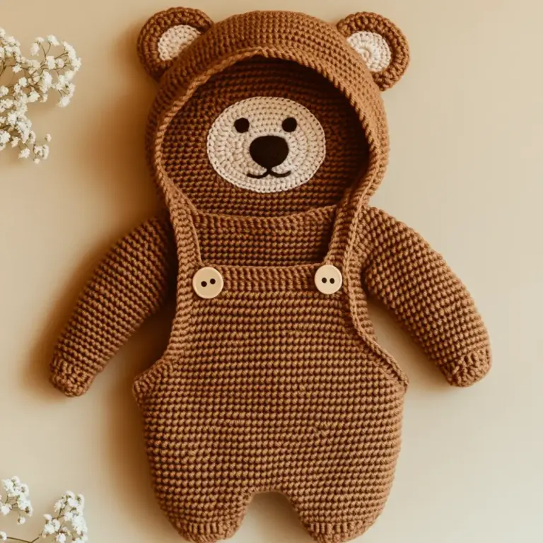 Cozy Crochet Baby Overalls for Little Bear Adventures